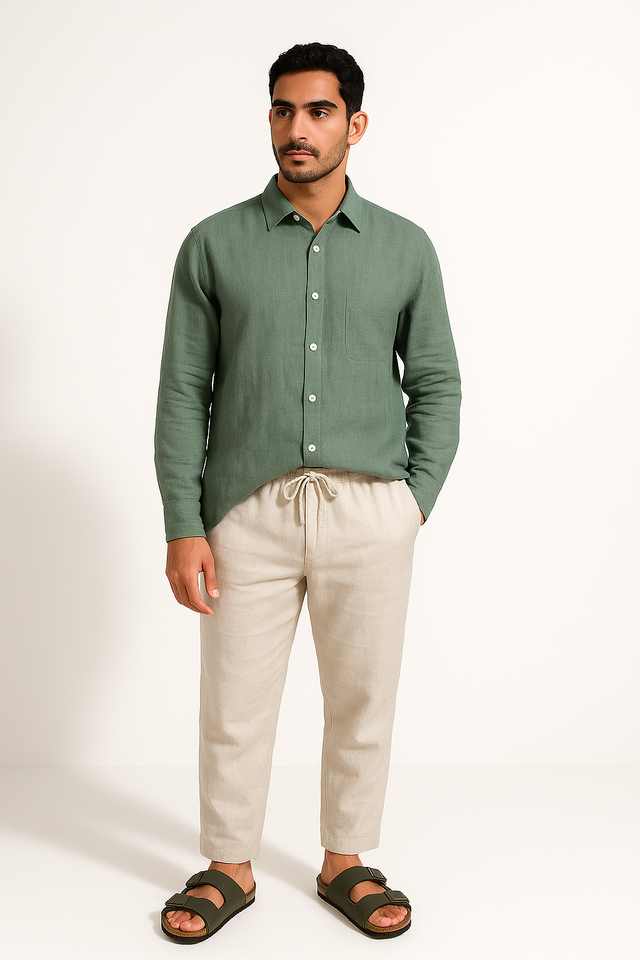 Chapter Green Linen Shirt