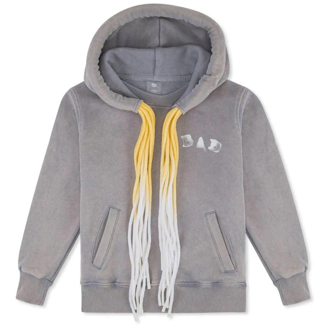 MULTI CORD-BAD HOODIE - WASHED GREY - KIDS badcompany12