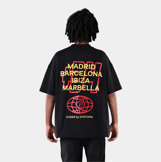 تي شيرت أسود "كود+34"