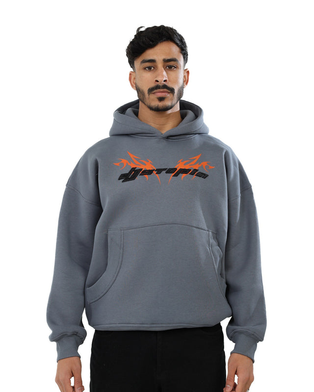 Grey Logo Dystopia Hoodie