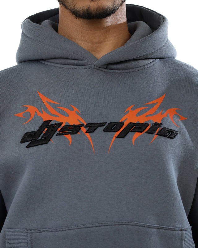 Grey Logo Dystopia Hoodie
