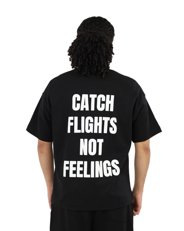 تي شيرت أسود "كاتش فلايتس"