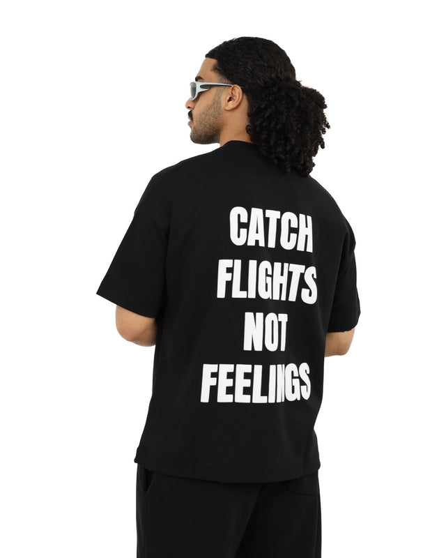 Black Catch Flights T-shirt