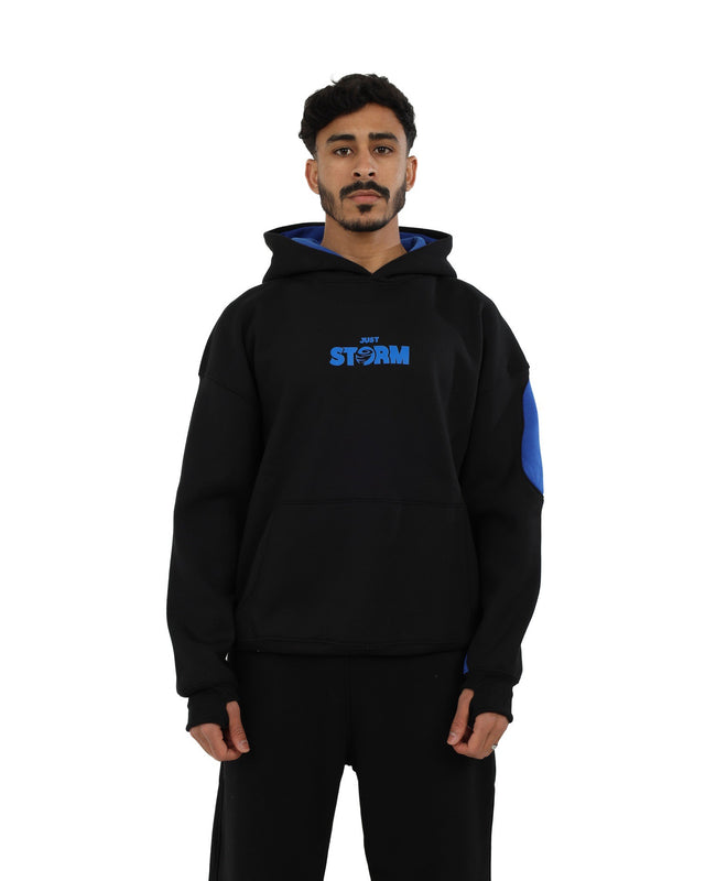 Black X Blue Storm Hoodie