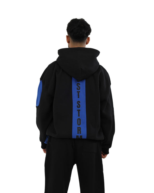 Black X Blue Storm Hoodie