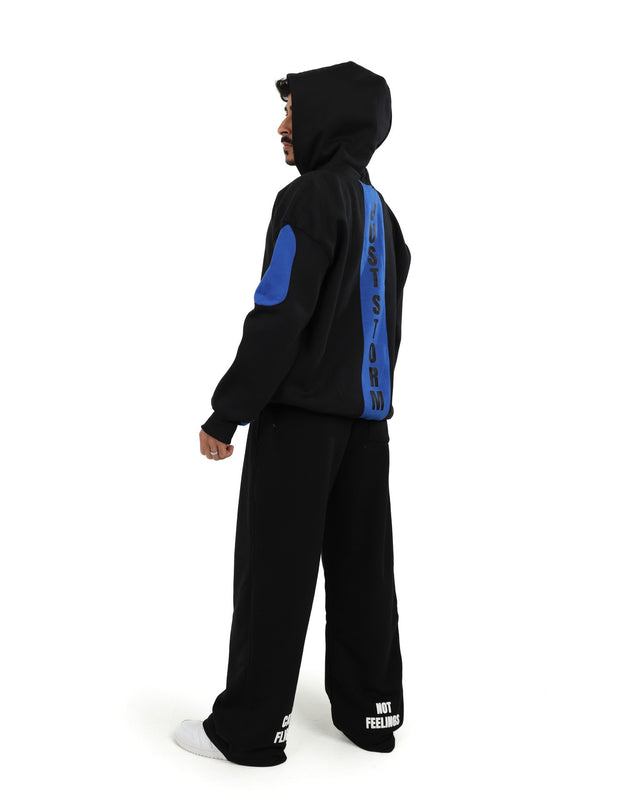 Black X Blue Storm Hoodie