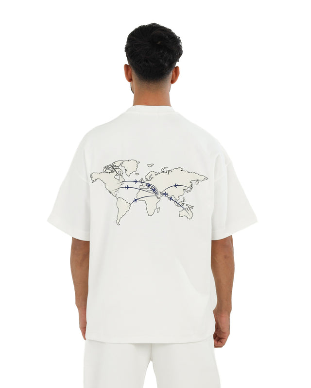 تي شيرت كريمي "كل الطرق"