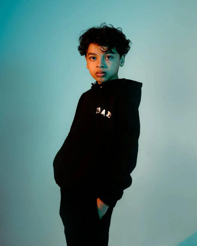BAD HOODIE - BLACK - KIDS badcompany12