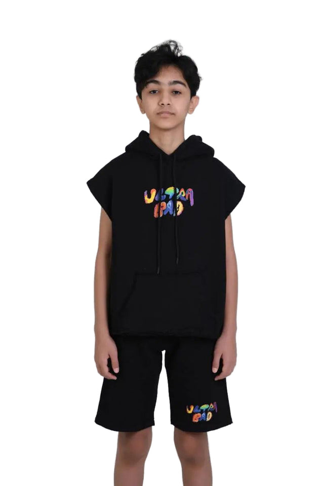 ULTRA BAD Sleeveless Hoodie Black KIDS badcompany12