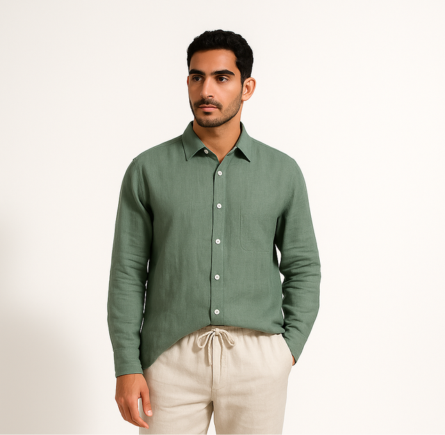 Chapter Green Linen Shirt