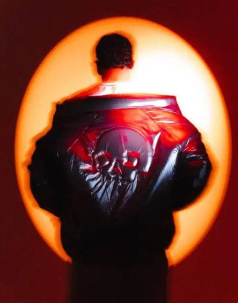 SKULL Men Puffer Jacket - Black badcompany12