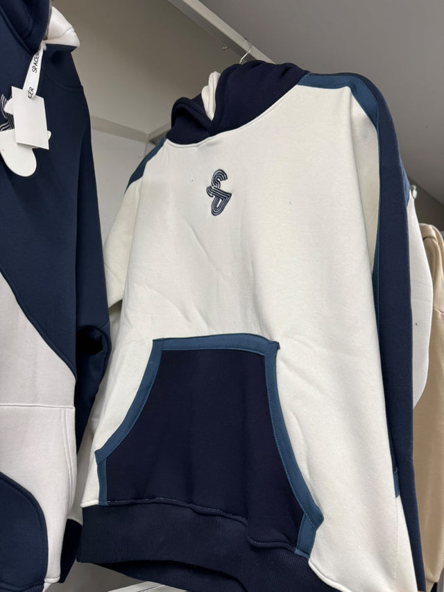 هودي بلوجو سبايسر - أوف وايت/ أزرق