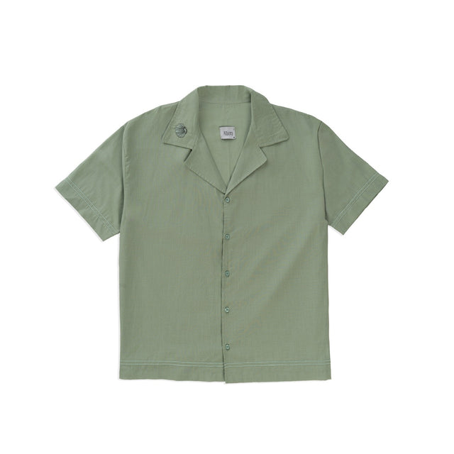 قميص ألتيورا أخضر زيتوني بأكمام قصيرة