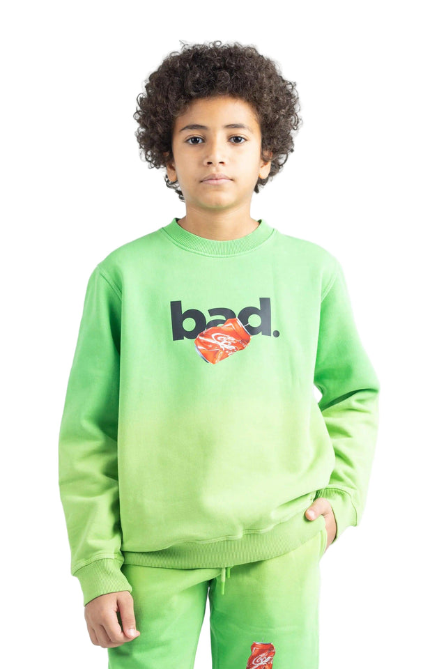 GREEN BAD GRADIENT SWEATSHIRT – KIDS badcompany12