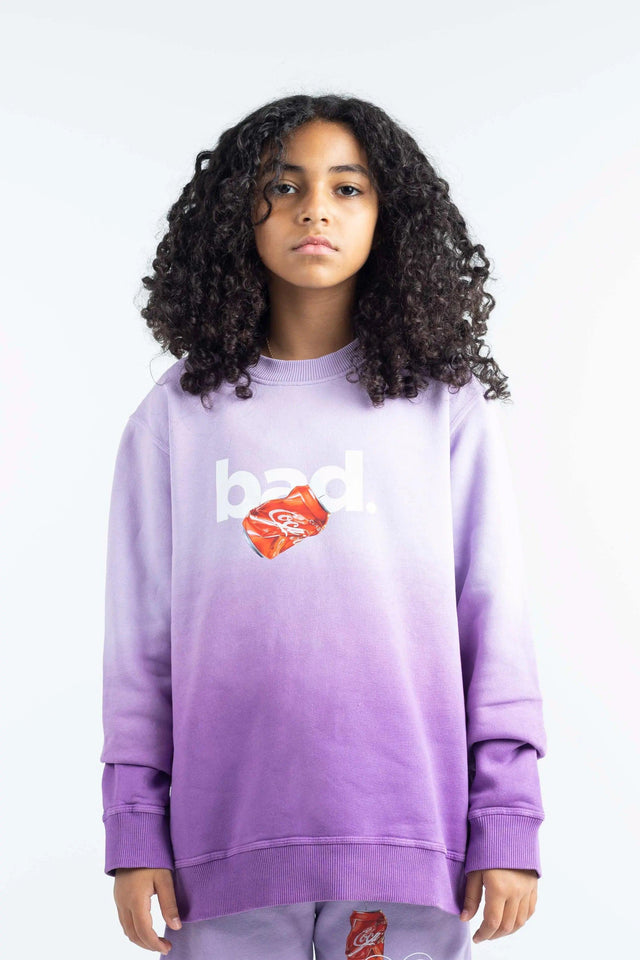 PURPLE BAD GRADIENT SWEATSHIRT – KIDS badcompany12