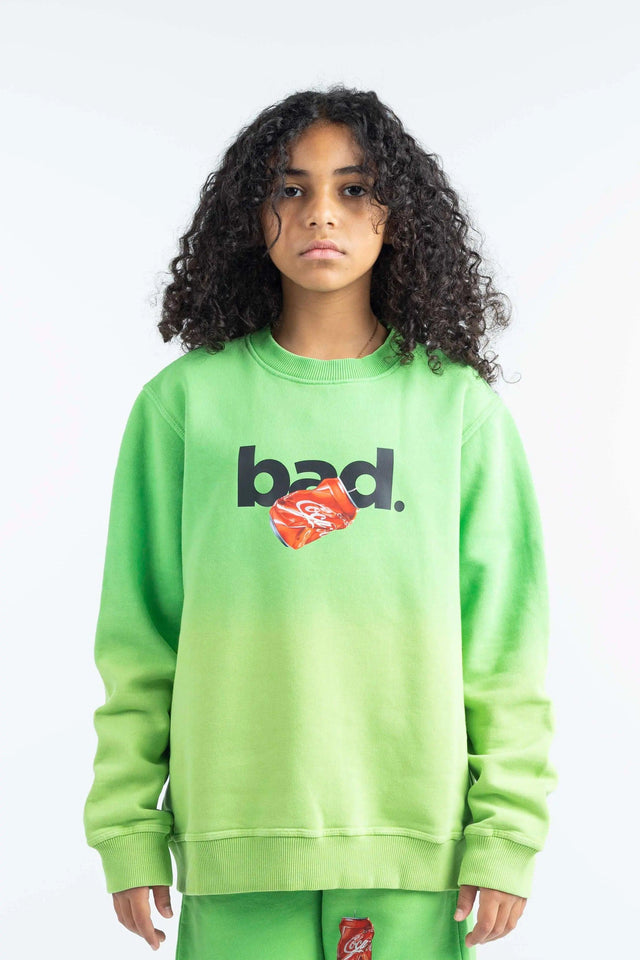 GREEN BAD GRADIENT SWEATSHIRT – KIDS badcompany12