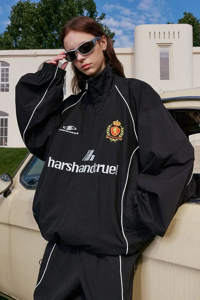 Black Football Club Coach Jacket Harsh & Cruel