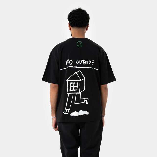 Black Go Outside T-shirt