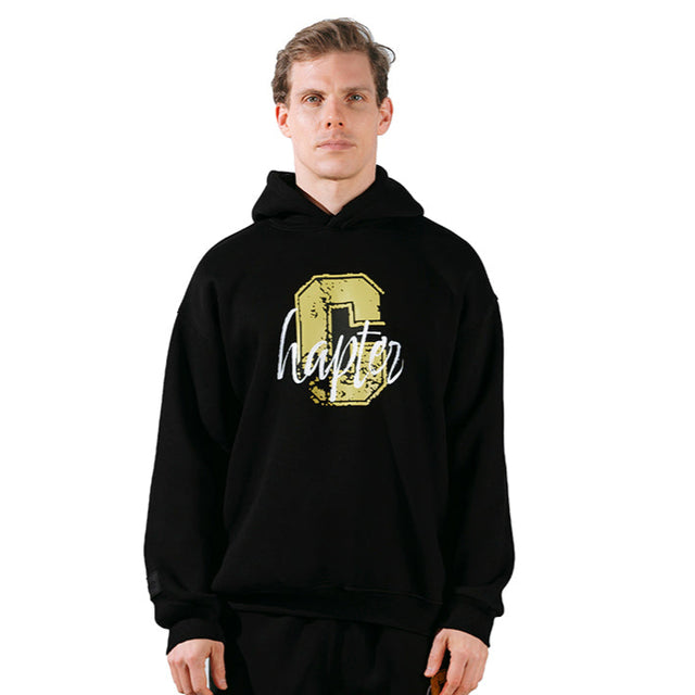 هودي أسود بشعار C