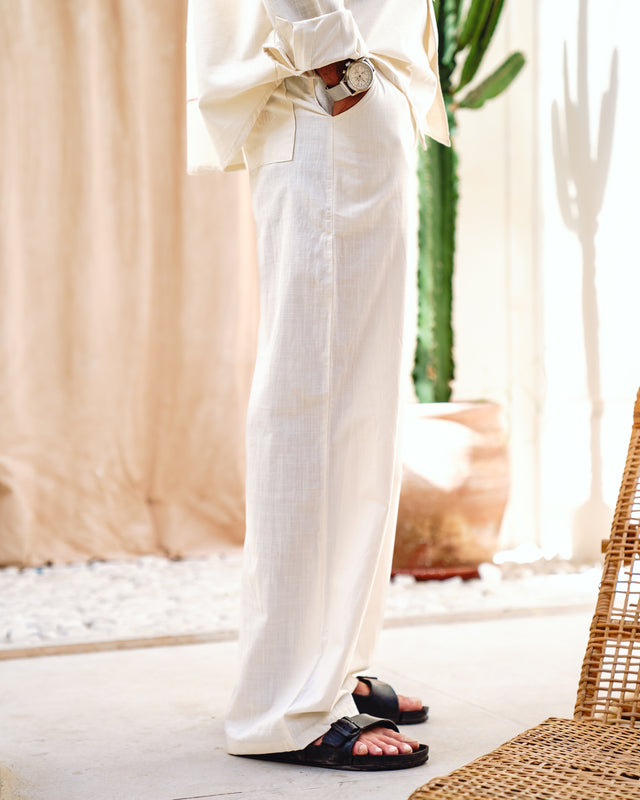 بنطلون ألتيورا كتان أوف وايت