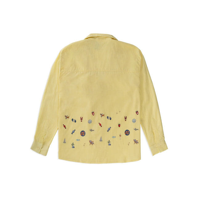 قميص ألتيورا الأصفر بأكمام طويلة