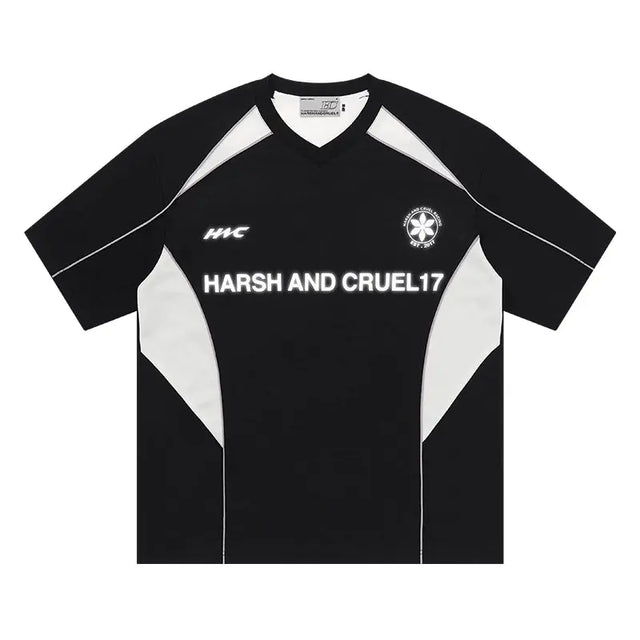 H&C Black & White Logo Football Jersey Harsh & Cruel