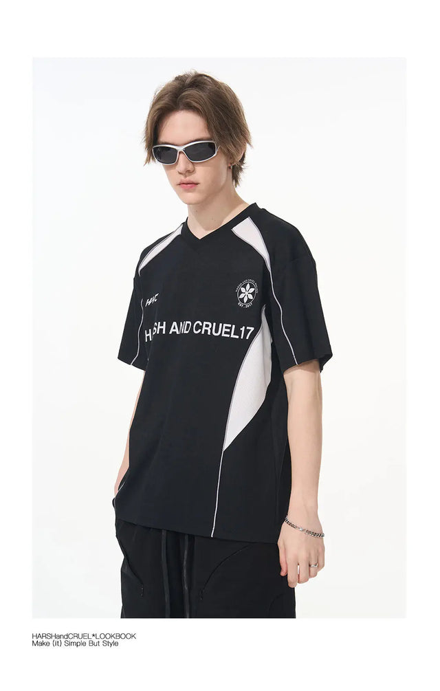 H&C Black & White Logo Football Jersey Harsh & Cruel