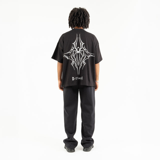 تي شيرت أسود "عنكبوت"