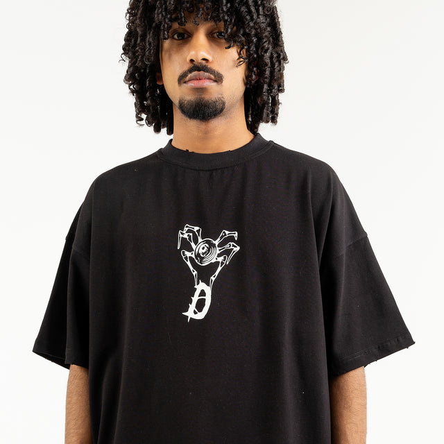 تي شيرت أسود "عنكبوت"