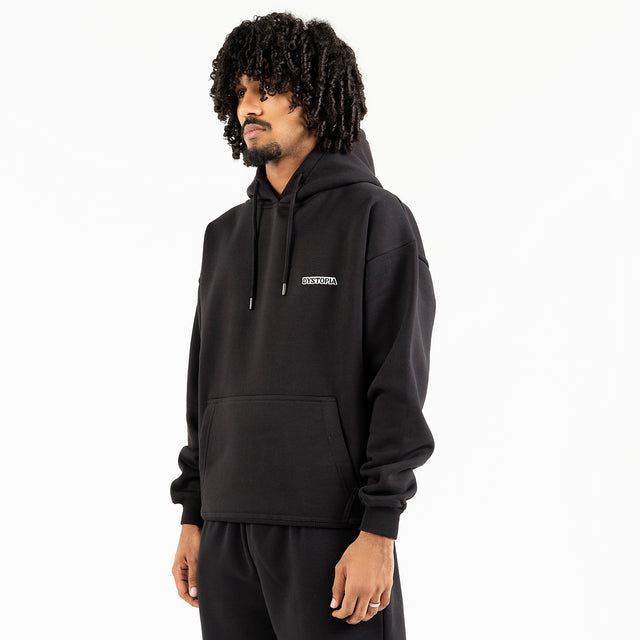 Dystopia Black Patch Hoodie Unisex