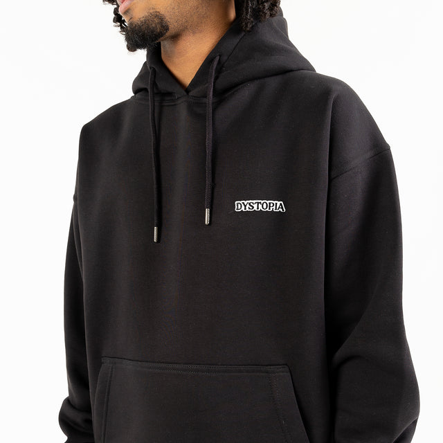 Dystopia Black Patch Hoodie Unisex
