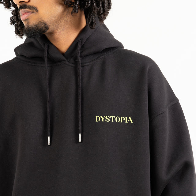 Hoodie Dystopia Logo Black - Unisex