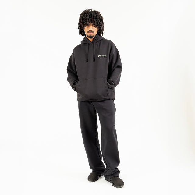 Hoodie Dystopia Logo Black - Unisex