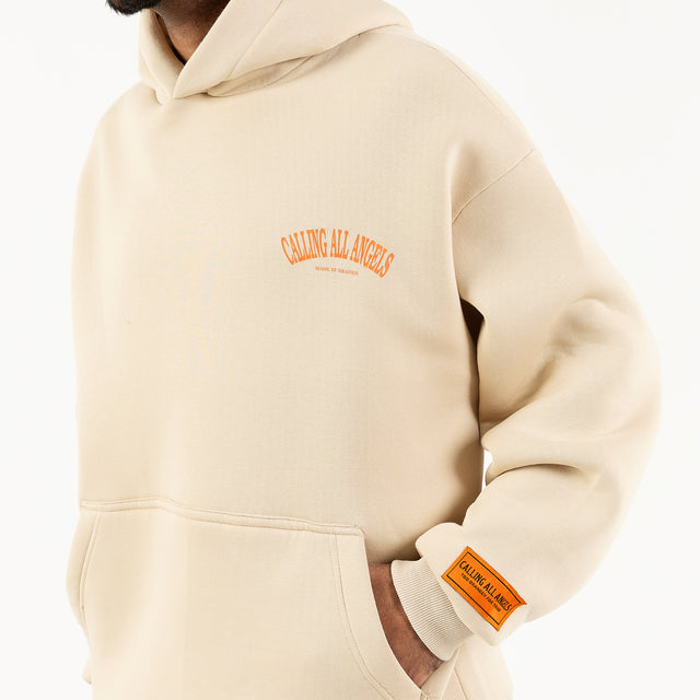 Beige Libre Comme Un Oiseau Hoodie