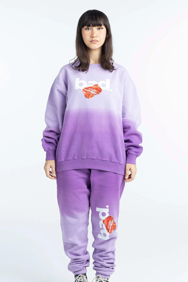 PURPLE BAD GRADIENT SWEATPANTS badcompany12
