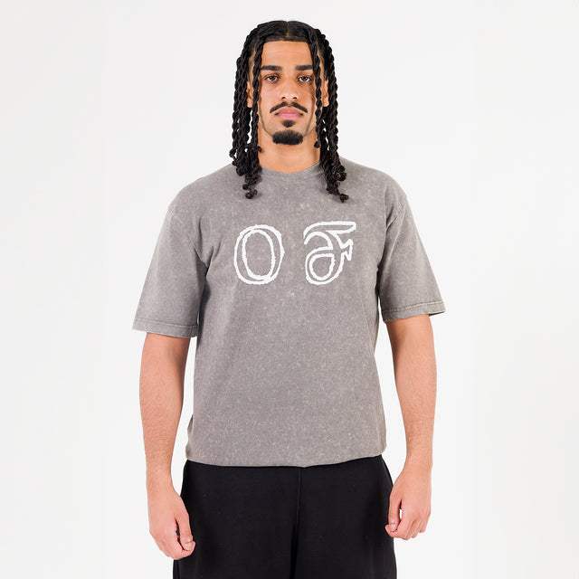 Grey Washed Other Face Logo T-shirt
