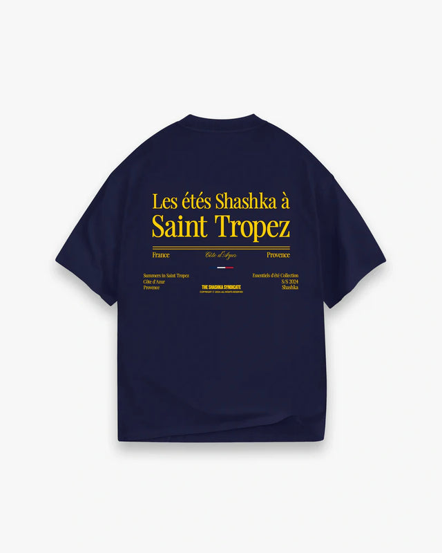 تي شيرت شاشكا كحلي "سمرز إن سان تروبيه"