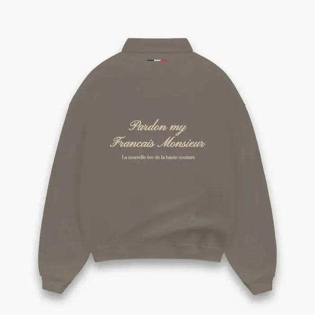 Taupe Pardon My French Sweater Shashka