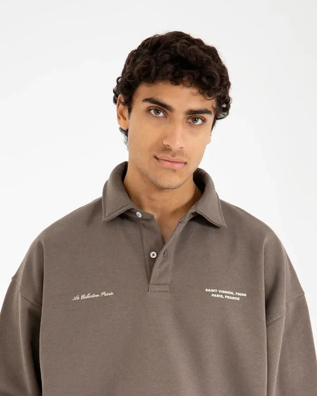 Taupe Pardon My French Sweater Shashka