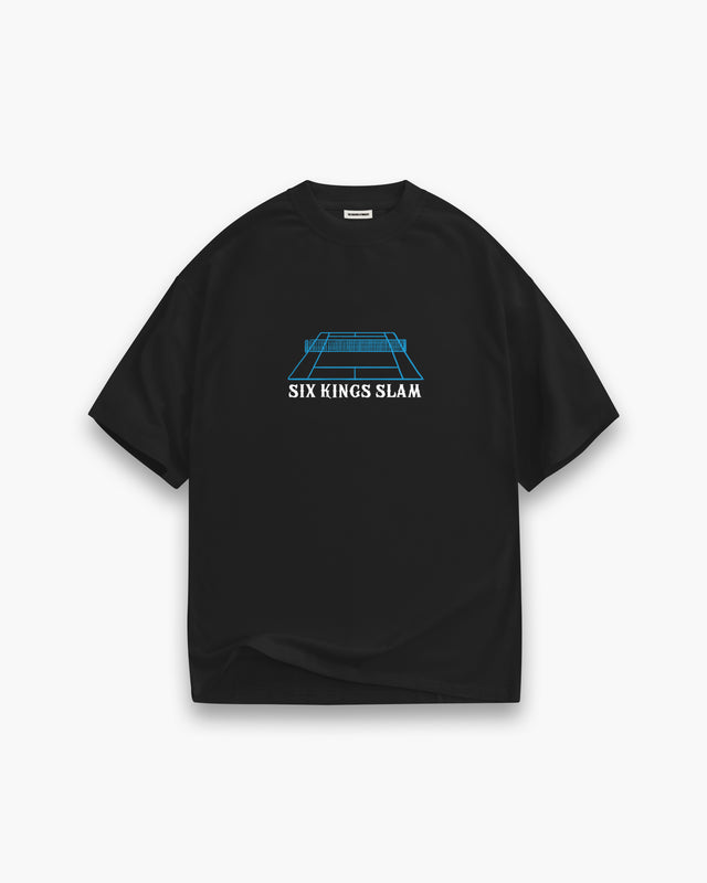 Six Kings Slam Black Tennis Court Tee