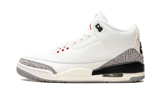 White Air Jordan 3 Cement Palette Sneakers