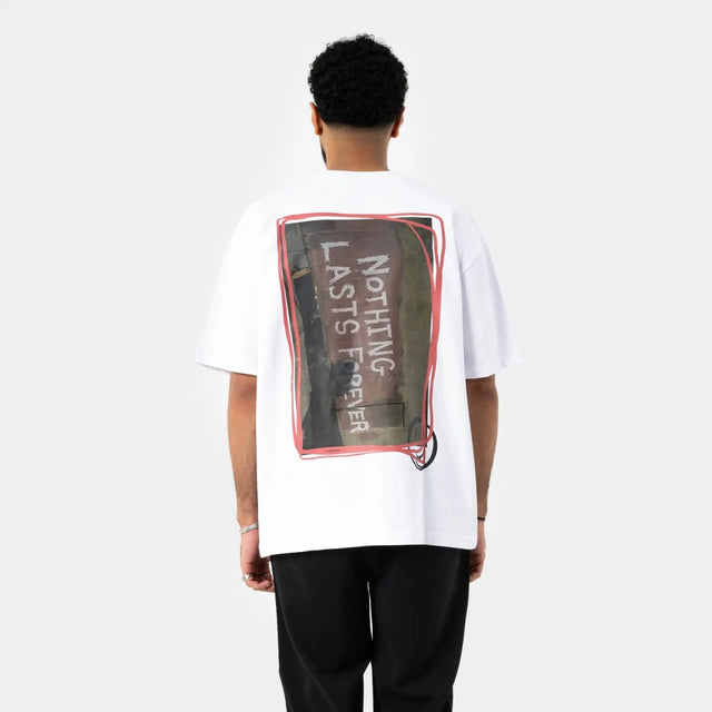 White Nothing Lasts Forever T-shirt Other Face