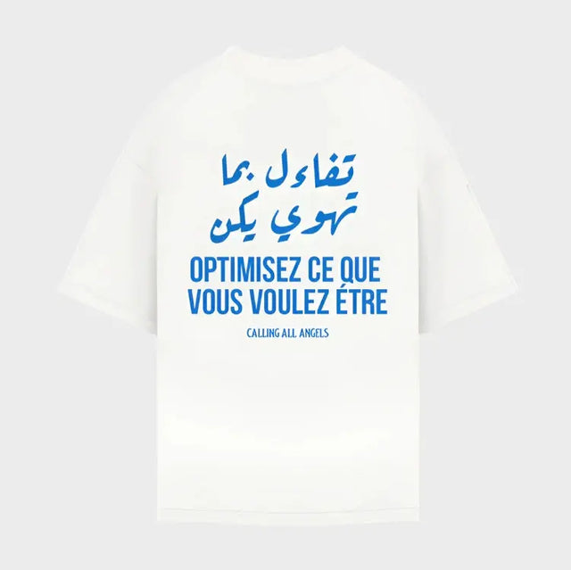 White Optimisez T-shirt Calling All Angels