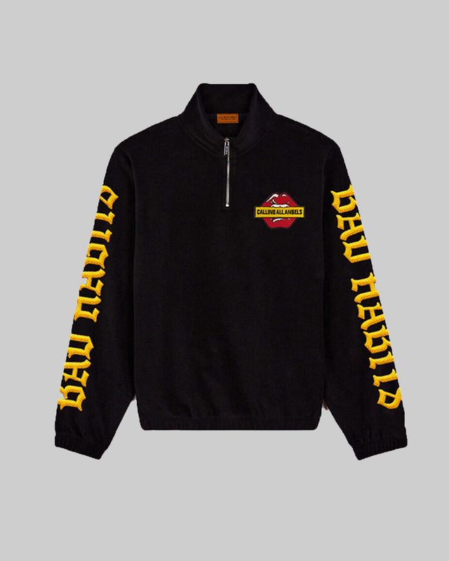 سويت شيرت أسود بسحاب من كولينج اول أنجلز