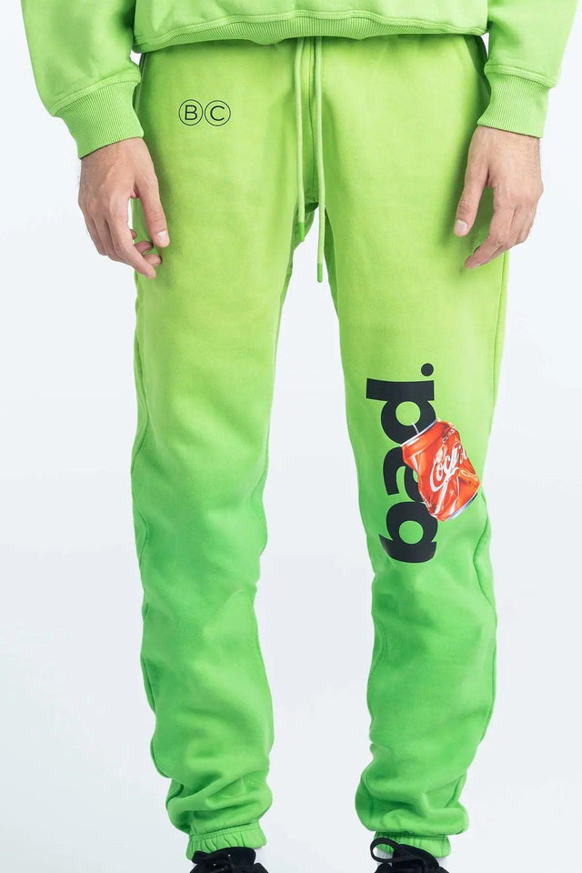 GREEN BAD GRADIENT SWEATPANTS badcompany12