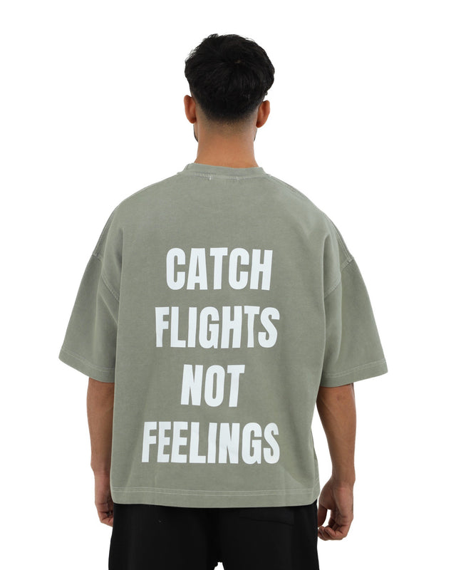 تشابتر تي شيرت أحصر "اذهب في رحلات" للجنسين