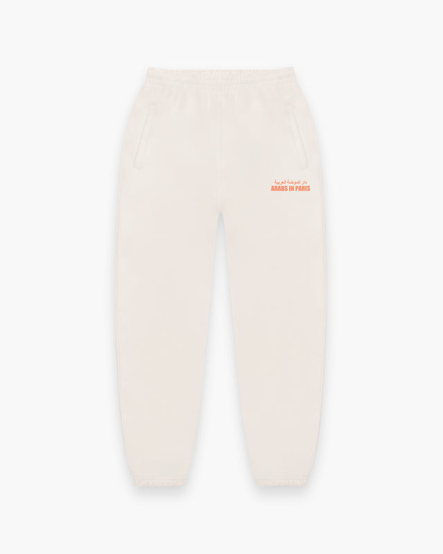 Cream with Orange Arabs in Paris Sweatpants