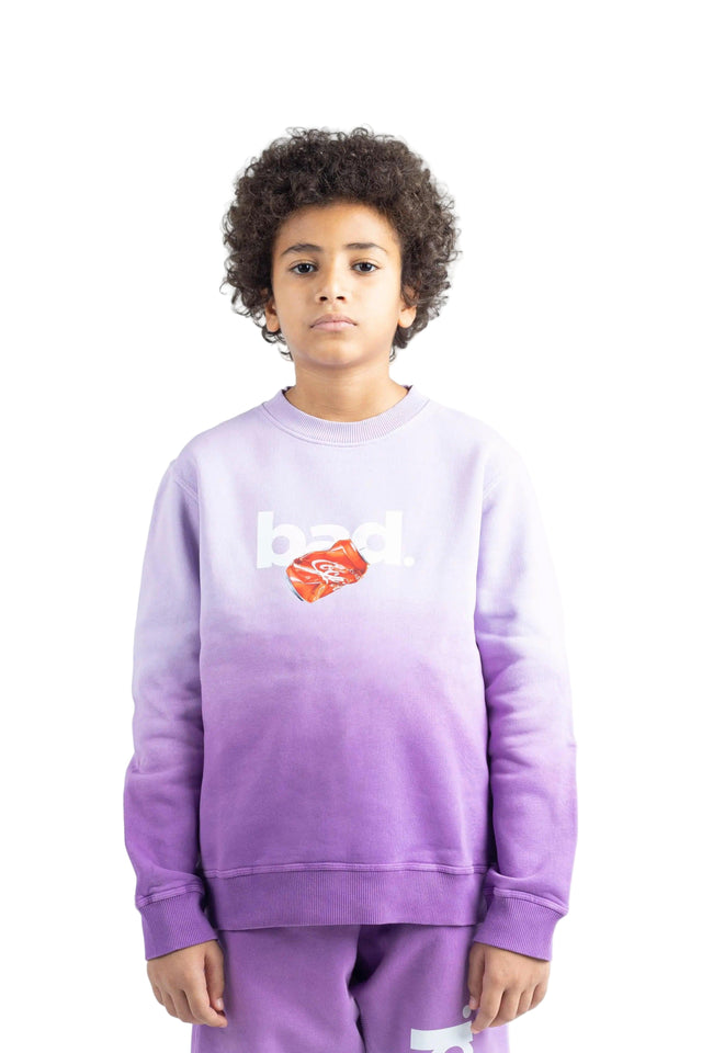 PURPLE BAD GRADIENT SWEATSHIRT – KIDS badcompany12