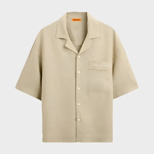 Beige Cannes Linen Shirt Calling All Angels