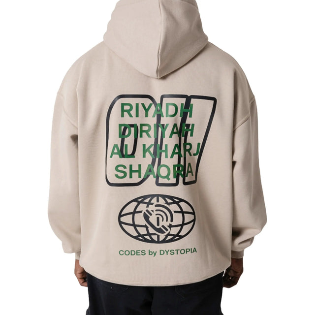 Beige Code 011 Hoodie Dystopia